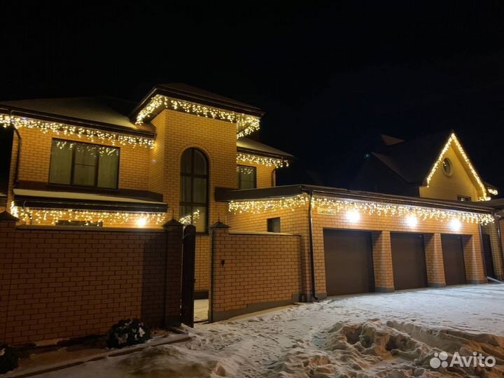 Новогоднее украшение частных домов и др. объектов