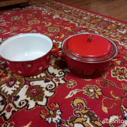 Кастрюли нержавейка эмаль СССР