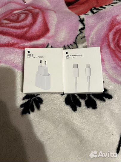 Зарядный блок и провод на айфон(ориг)
