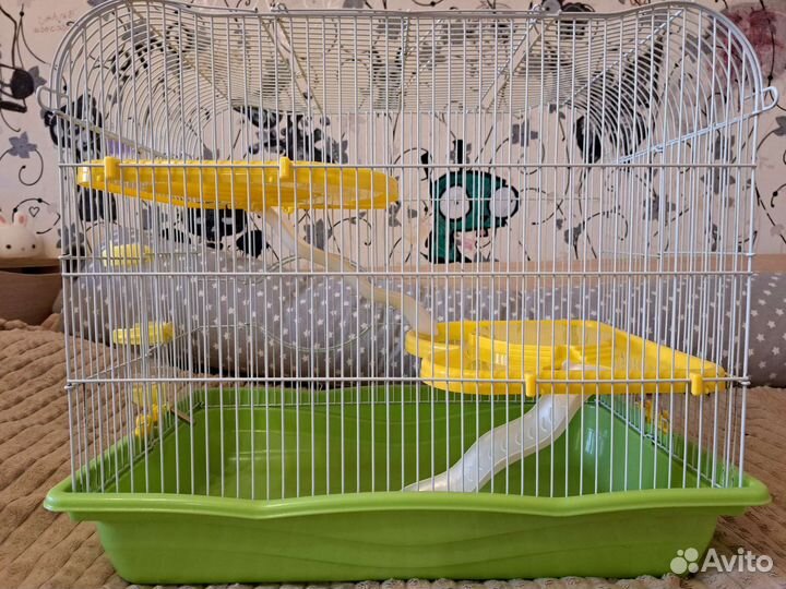 Клетка для грызунов бу большая с этажами и поилкой
