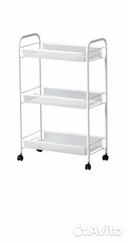 Тележка косметологическая, белый, 26x48x77 см