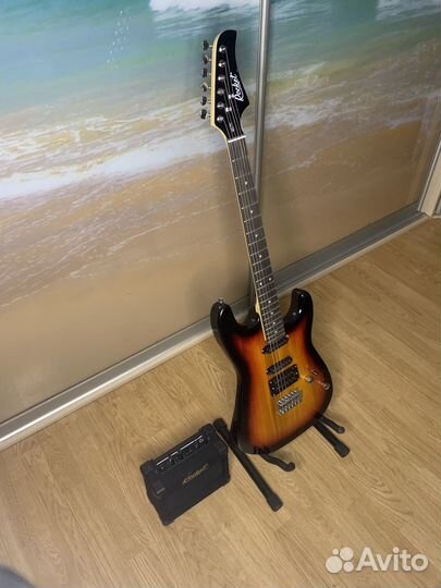 Комплект Электрогитара и Комбо + чехол + шнур