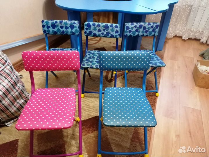 Детский стол для групповых занятий+стульчики