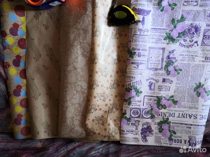 Бумага в рулоне, для упаковки подарка