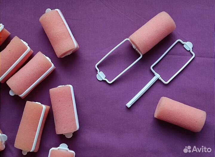 Бигуди мягкие 16 шт. розовые