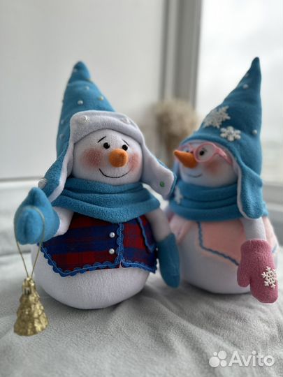 Интерьерные игрушки снеговики
