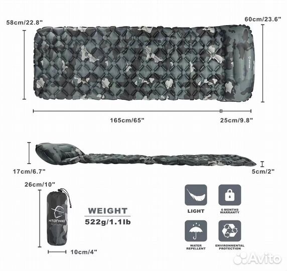 Коврик туристический ультралегкий