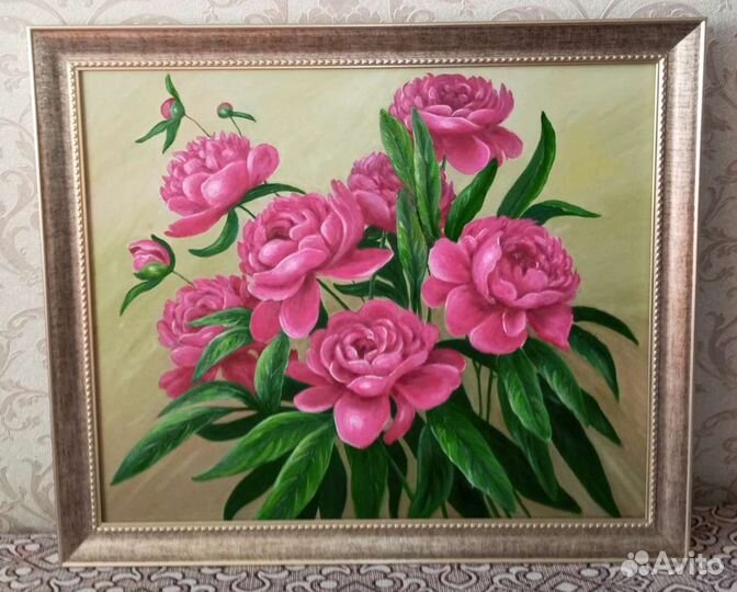 Картина маслом на холсте цветы