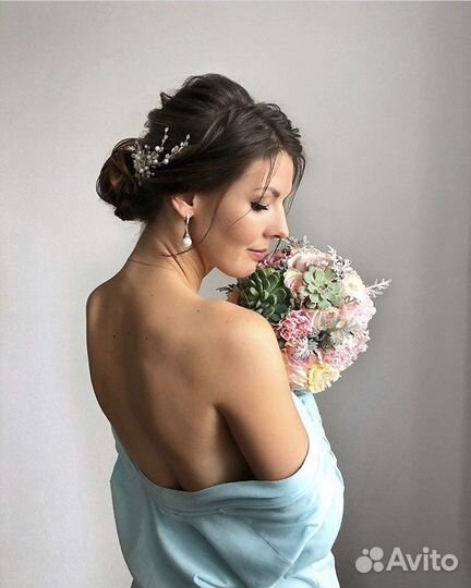 Свадебный гребень в прическу