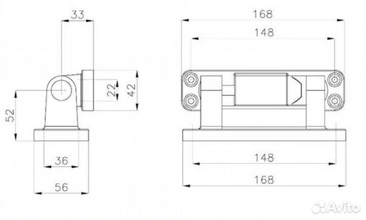 Петля для двери камеры Полаир (2936008d)