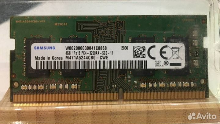 Оперативная память Samsung SO-dimm ddr4 3200mhz