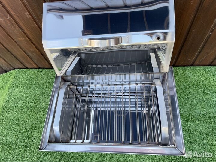 Коптильня горячего копчения 40х25х25см, нерж 2мм