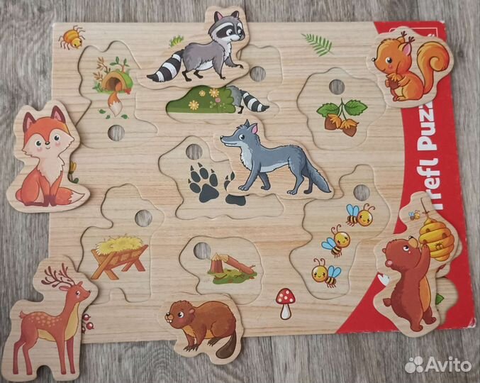 Деревянные игрушки и пазлы