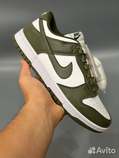 Кроссовки nike dunk low medium olive