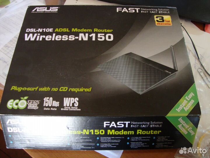 Asus-N10E adsl Modem Router. Модем роутер Асус