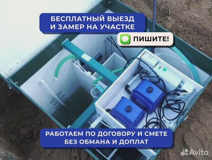 Септик под ключ - монтаж за 1 день + гарантия