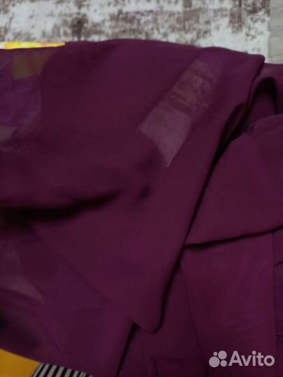 Шифон бордовый