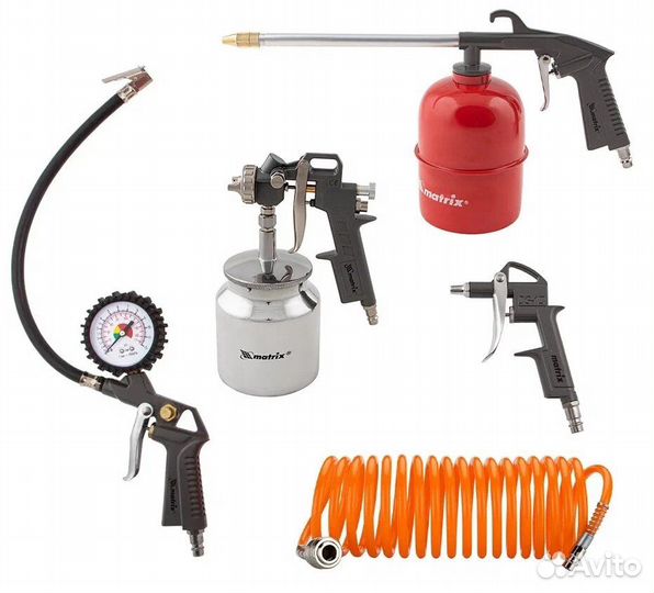 Набор пневмоинструментов matrix 57302, 5 предметов