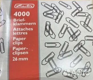 Скрепки 4000 шт 26 мм