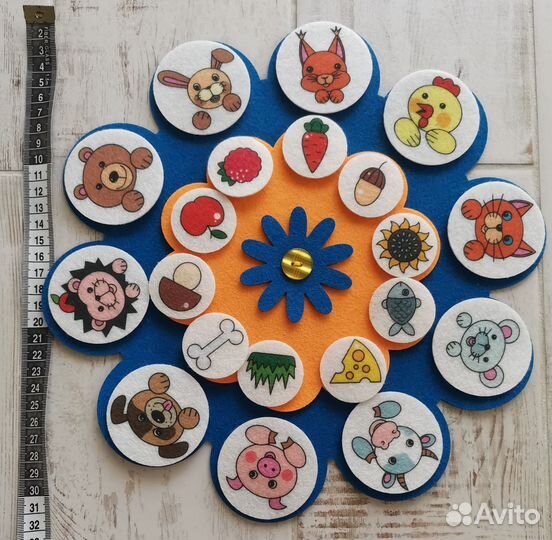 Развивающий фетровый коврик для малышей