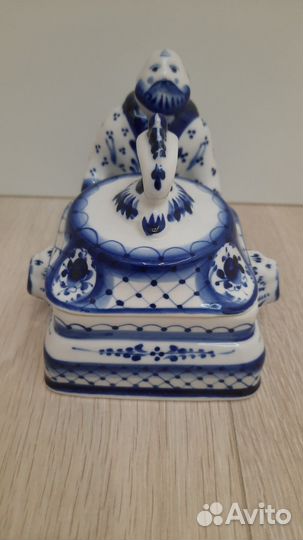 Гжель шкатулка Купец
