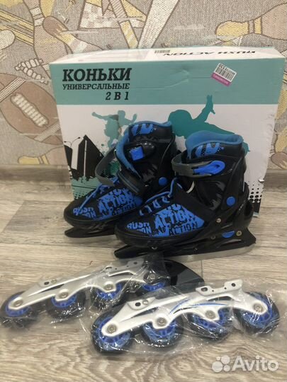 Коньки ролики 2 в 1