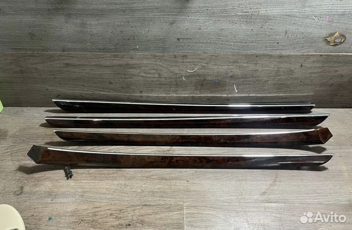 Накладки на двери Мерседес W221 long дерево