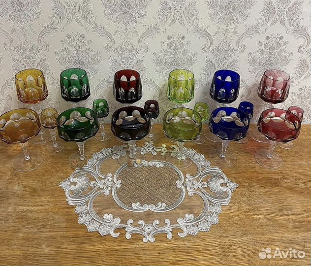 Креманки цветной хрусталь гдр Нахтманн