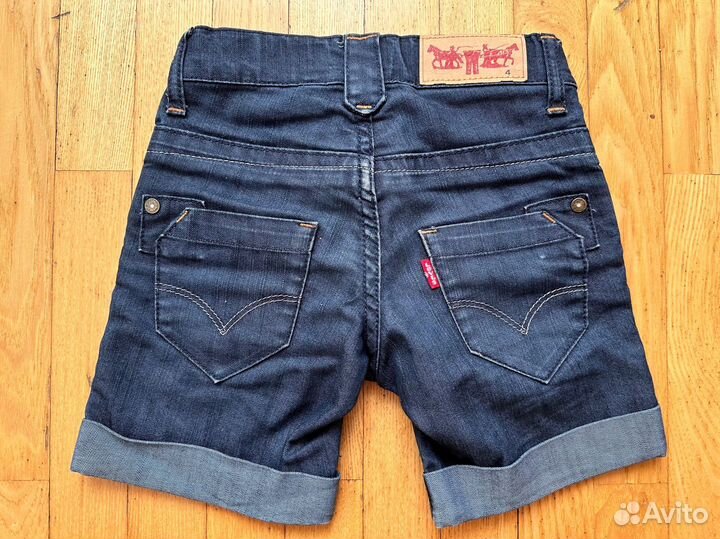 Джинсовые шорты для девочки levis, 98-104