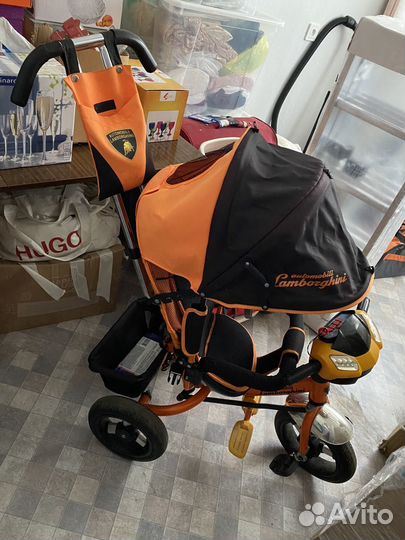 Детский велосипед с родительской ручкой