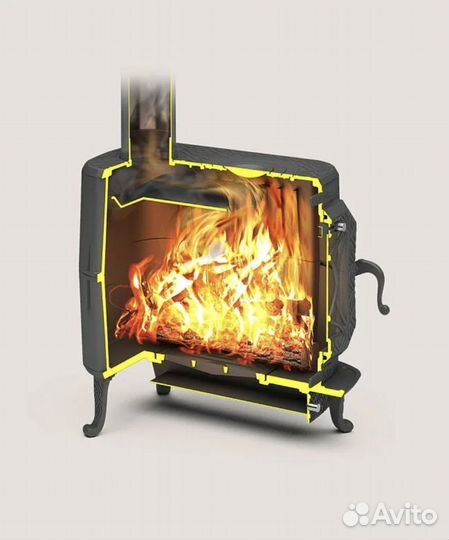 Чугунная печь камин Verona 200