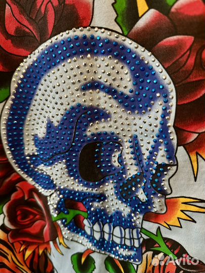 Ed Hardy.новый эластичный лонгслив. XXL