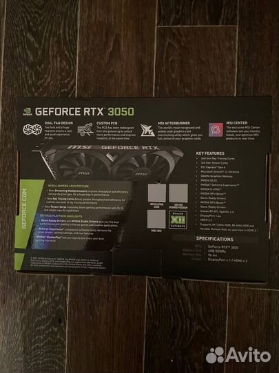 MSI GeForce RTX 3050 Ventus 2X 6G OC 6144Mb