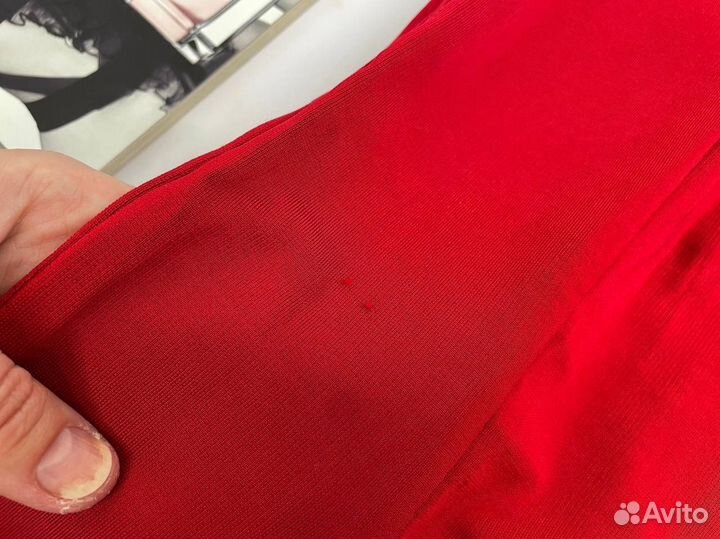 Платье женское 40 XS красное с разрезом