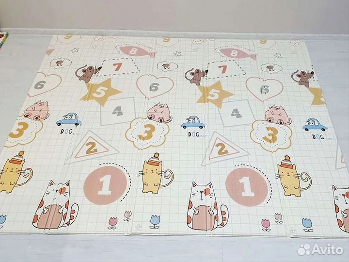 Складной детский коврик, новый (200х180х1 см)