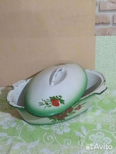 Утятница чугунная СССР и чугунный горшочек СССР