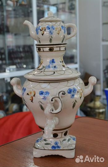 Самовар- сахарница. гжель
