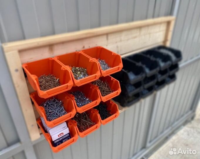 Лоток для метизов (набор 12 шт + 4 планки крепежа)