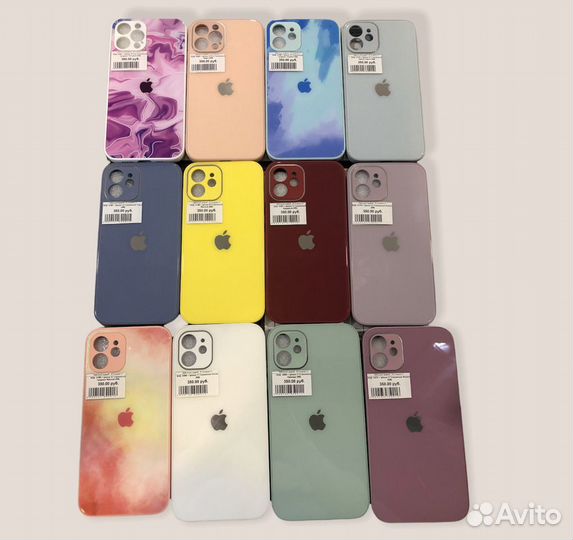 Стеклянные чехлы iPhone 11,12,12 pro,XR,XS 7/8 7+