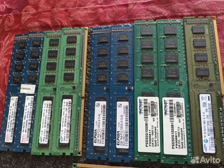 Оперативная память для пк DDR3 / DDR2 / DDR1