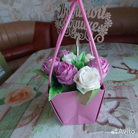 Букет цветов из мыла