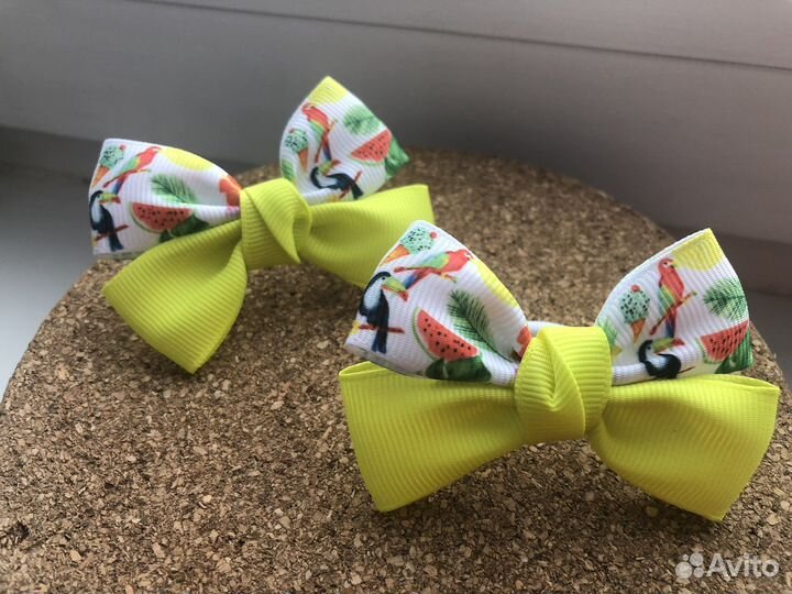 Бантики для волос. Ручной работы