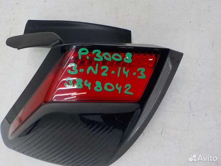 Фонарь задний левый наружный Peugeot 3008 2016