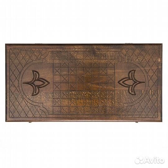 Нарды и шашки резные Лотос 62 х 64 см бук Армения 62574