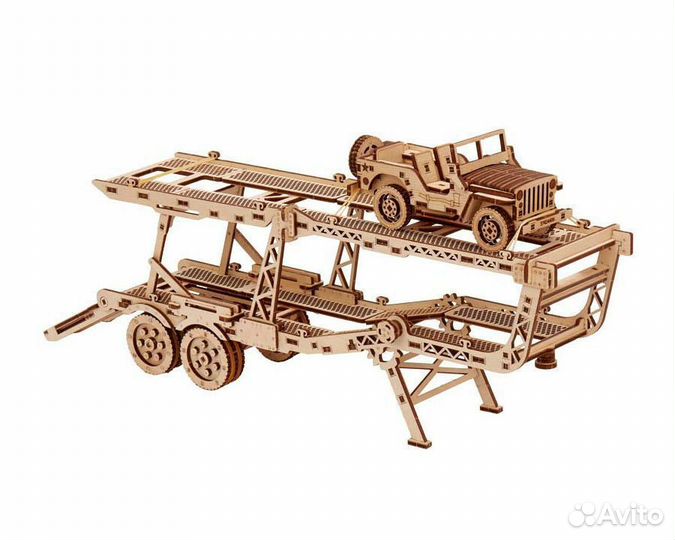 Прицеп-автовоз с кабриджипом для Тягача Big Rig (W