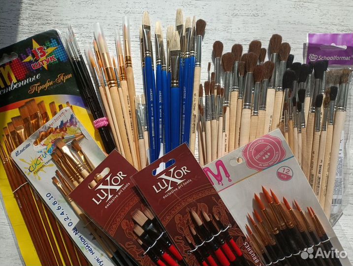 Кисти художественные белка, пони,щетина, синтетика