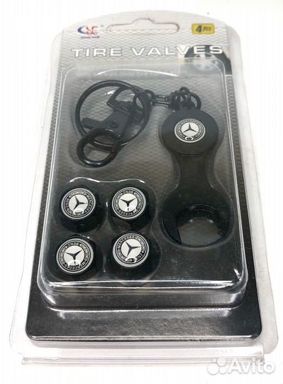 Колпачки на ниппеля - Mersedes (с ключом/разные цв