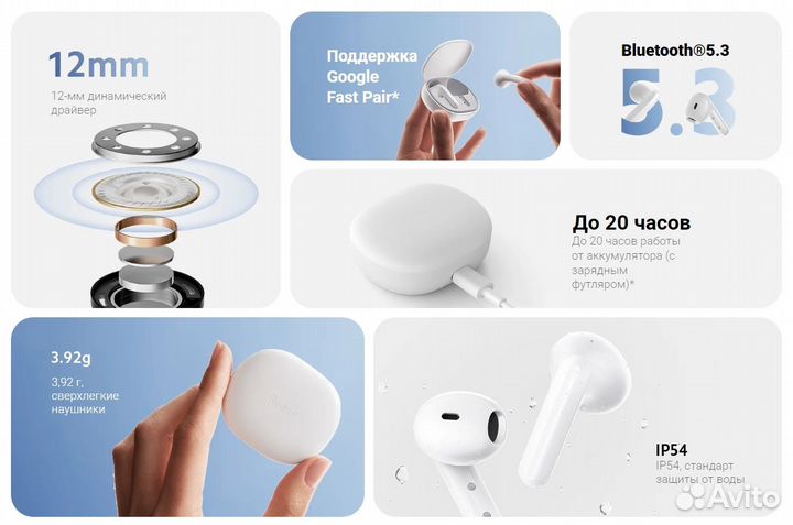 Беспроводные наушники Xiaomi Redmi Buds 4 Lite