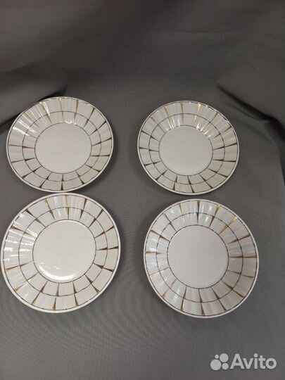 Блюдце Золотая сетка Вербилки Фарфор СССР