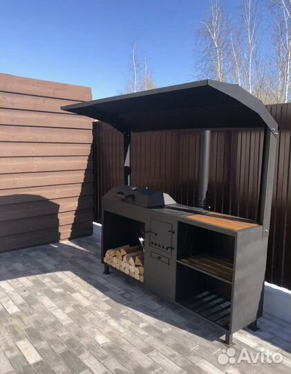 Мангал с крышей